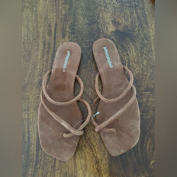 Jeffrey Campbell SASHA STRAPPY Sandals BROWN 8/39 - Picture 3 of 5